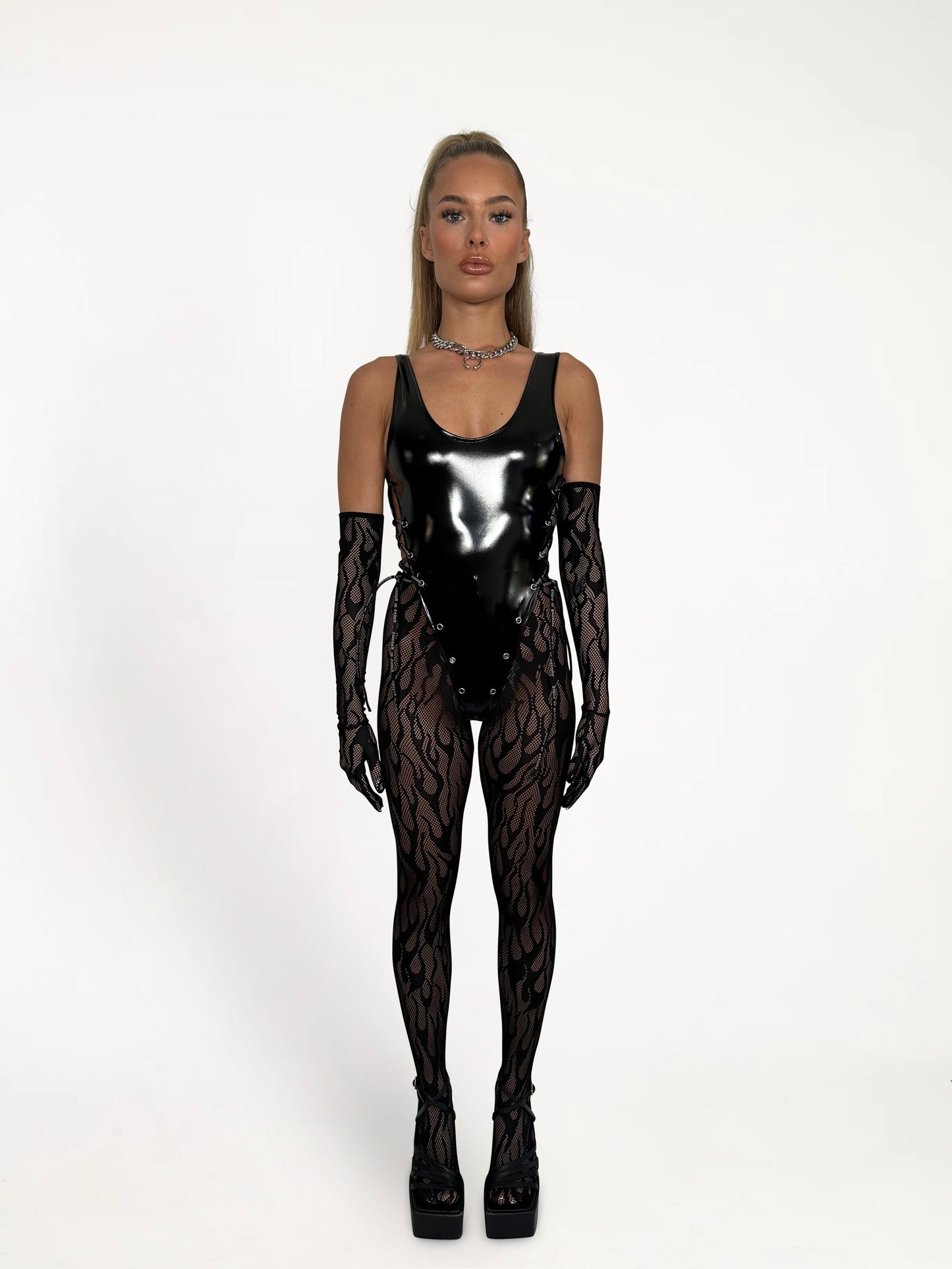 Sinner Flame Mesh Leggings